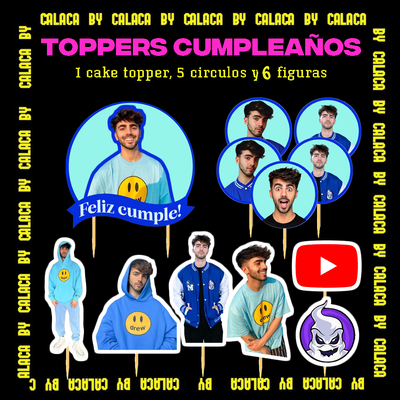 Toppers para cumpleaños Fede Vigevani