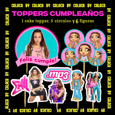 Toppers para cumpleaños Emilia