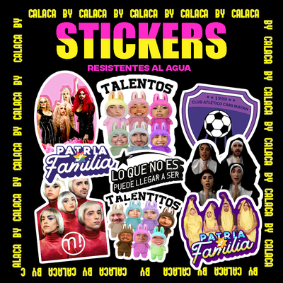 Stickers resistentes al agua Patria y Familia