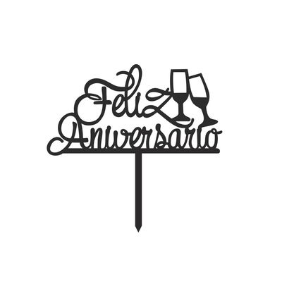 Topper Feliz Aniversario STL