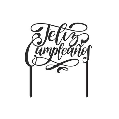 Topper Feliz Cumpleaños STL