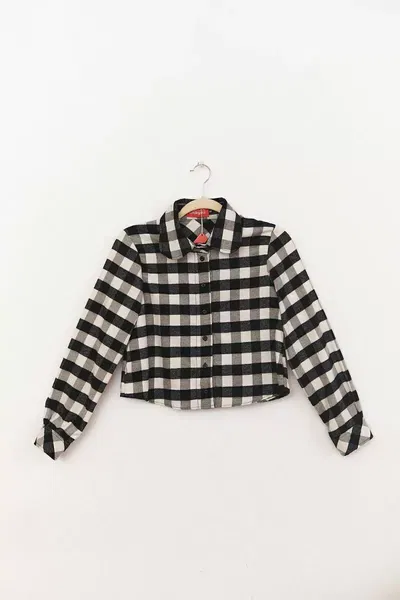 Camisa Suave Blanco y Negro (M)