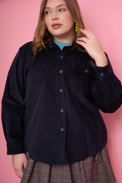 Sobrecamisa Corderoy Azul marino