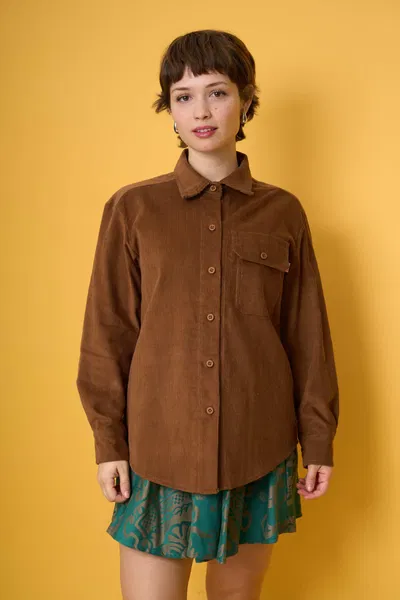 Sobrecamisa Corderoy Tostado