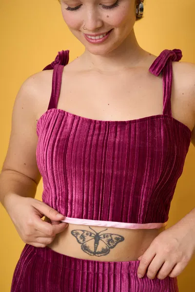 Top Velvet Magenta