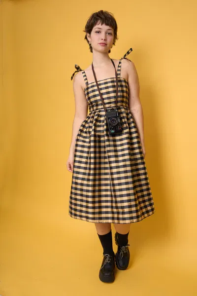 Vestido Courtney Amarillo y negro