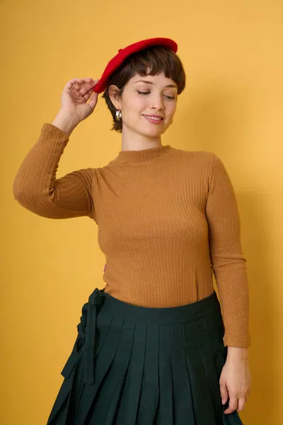 Polera lanita Ocre