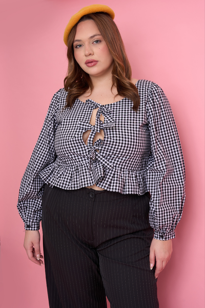 Blusa Amy Negro y blanco