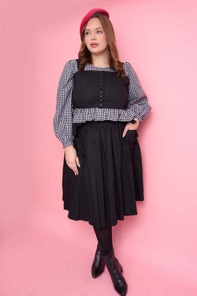 Falda Moñitos Negra
