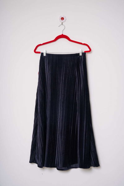 Falda Velvet Azul 