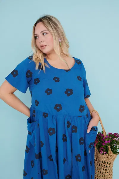 Vestido Margarita Azul francia