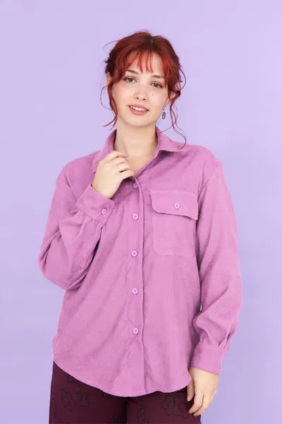 Sobrecamisa de Corderoy Lila (XXL)