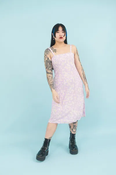 Vestido Phoebe florcitas Lila (S)