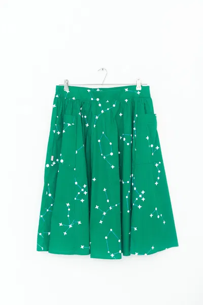 Falda midi constelacion Verde Benetton (XXL)