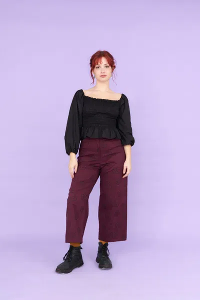 Pantalon Flores Uva (último en S)
