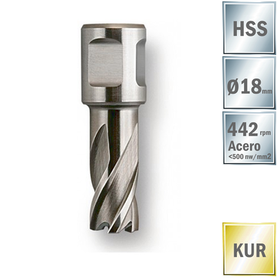 	FRESA HSS CORTA 30 018MM KUR WELDON19