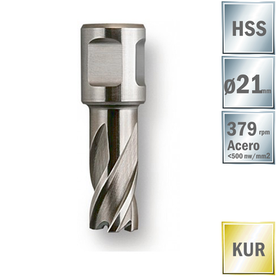 	FRESA HSS CORTA 30 021MM KUR WELDON19