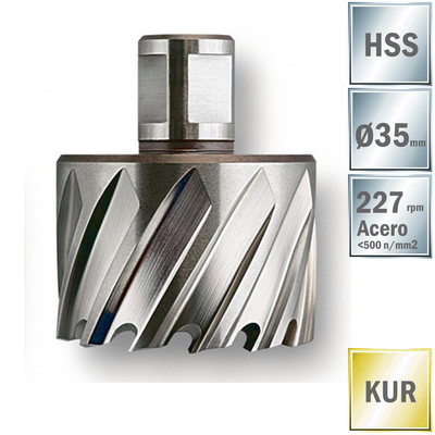 	FRESA HSS CORTA 30 035MM KUR WELDON19