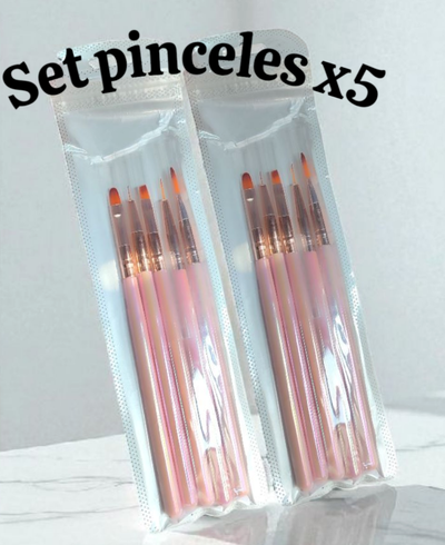 Set pinceles x5 tornasol