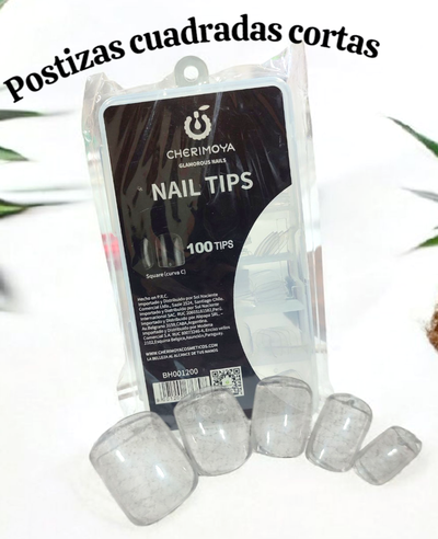 Postizas súper cortas cherimoya cuadradas 
