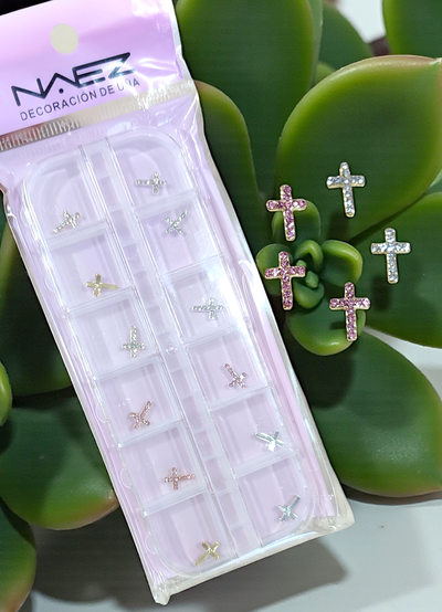 Dijes crucecitas strass