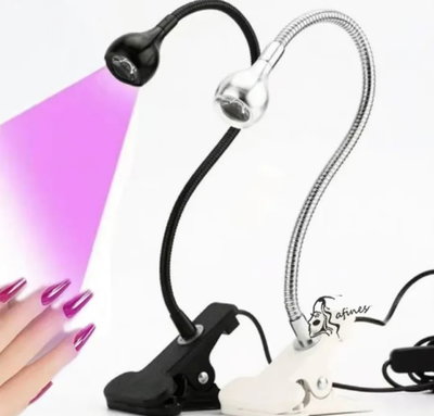 Lámpara  uv soft gel c/pinza para mesa 
