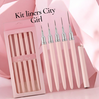 Kit Pinceles Liners city girl c/tapa