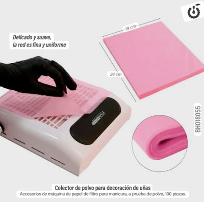 Colector de polvo  para extractor cherimoya 100 pcs