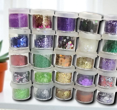 Glitters para encapsular en tarritos 