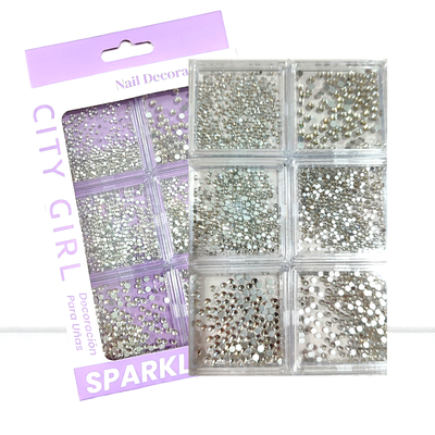 Caja Strass grande city girl blancos dif/Med