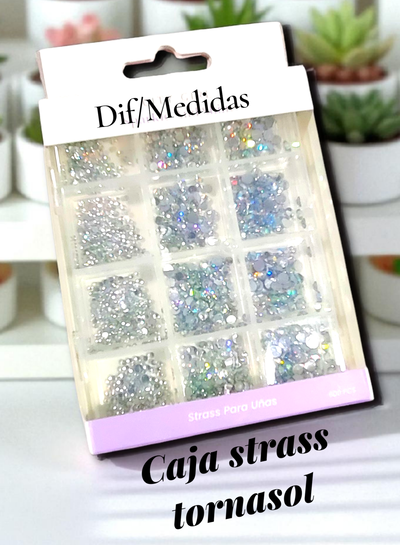 Caja strass tornasol diferentes medidas city girl 