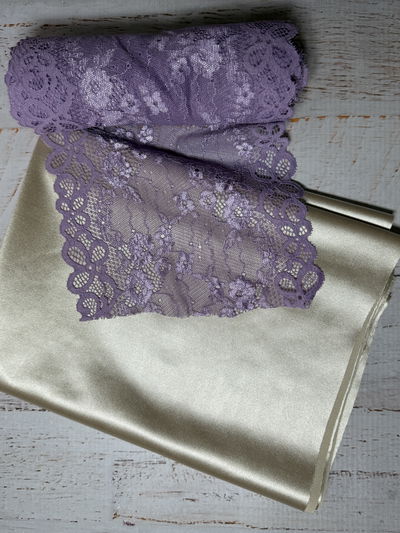 Pack n° 64--satén + puntilla