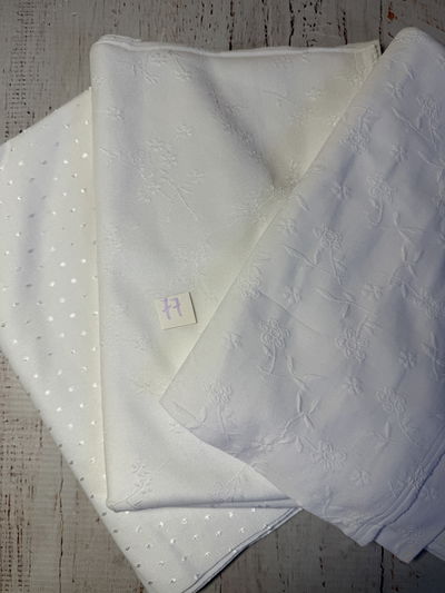 3 cortes 50cm jaquard blanco( 77)