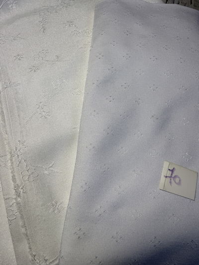 4 cortes 50cm jaquard blanco y negro( 70)