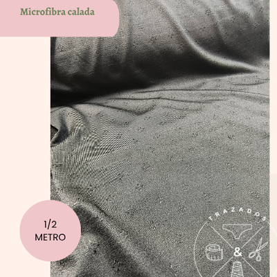 Microfibra calada negra 50cm