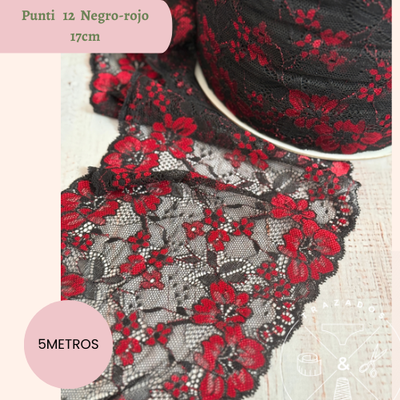 Punti 12 negro-rojo 5 metros