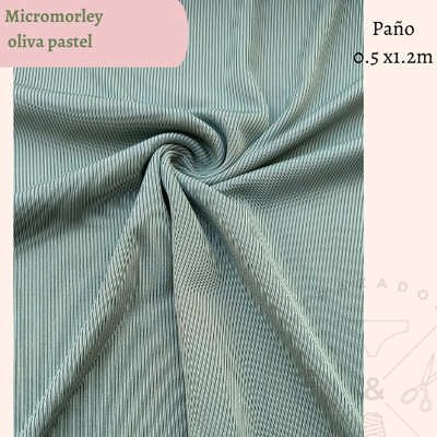 Morley liviano c/lycra verde oliva pastel 50cm