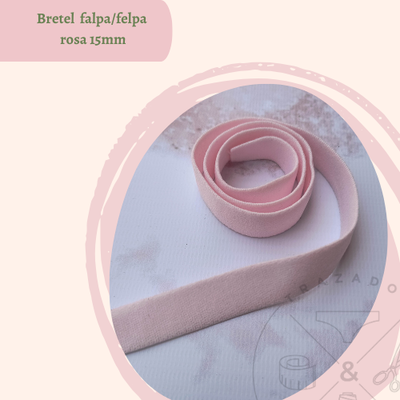 Bretel doble felpa rosa 15mm