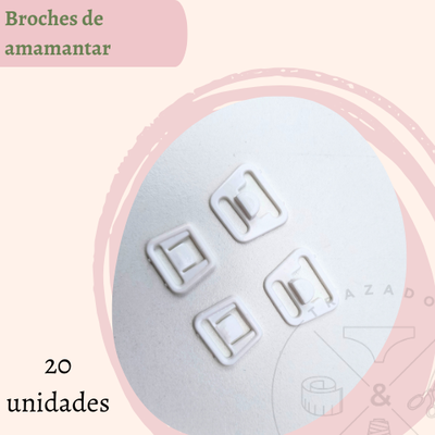 Broches de amamantar 20u blanco
