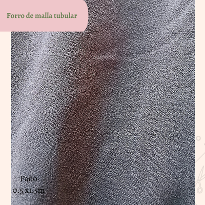 Forro tubular negro 50cm