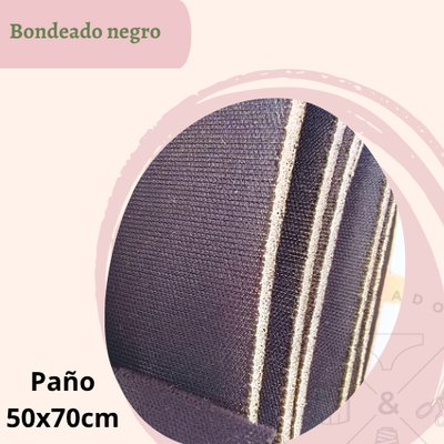 Bondeado paño 50x70cm negro