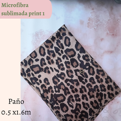 Microfibra sublimada print leopardo 1- 50cm