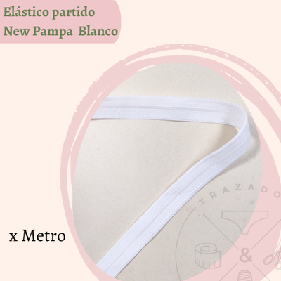 Elástico partido New pampa Blanco x 5 metros