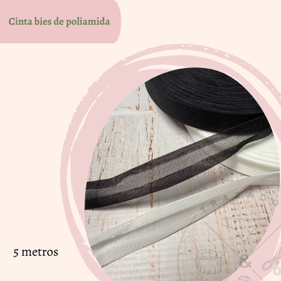 Cinta bies poliamida 2cm x 5 metros
