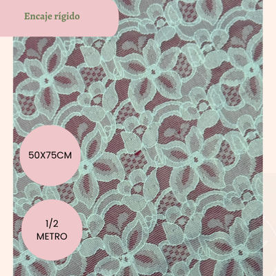 Encaje rígido 50cm blanco
