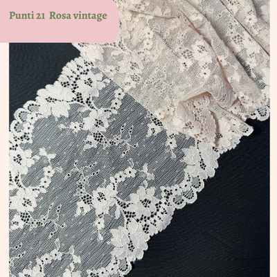 Punti 23 Rosa vintage x 5 metros