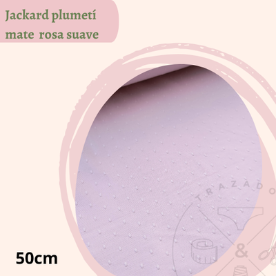 Jackard plumetí mate rosa 50cm