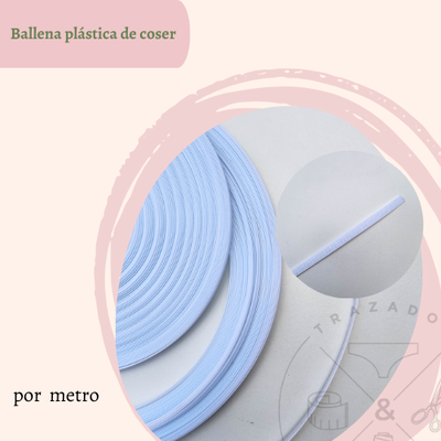 Ballena francesa blanca x metro 6mm