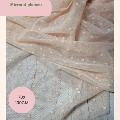 Microtul plumetí rosa 70cm x 1m