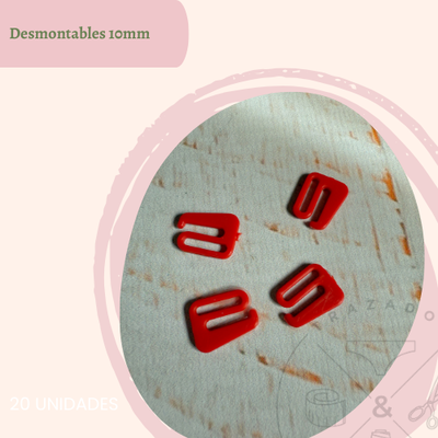 Desmontables 10mm rojo x 100u